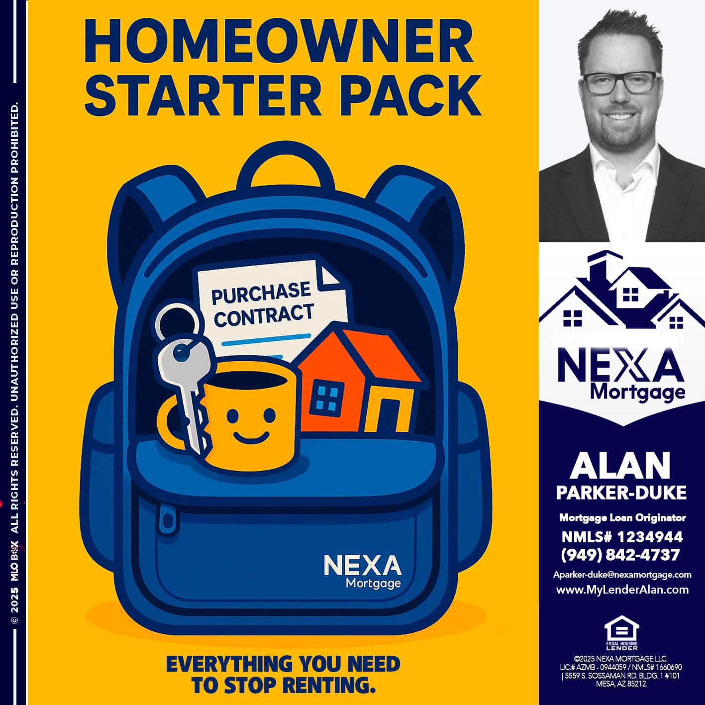 NEED A HOMEOWNER PACK.. - Alan Parker-Duke -Mortgage Broker
