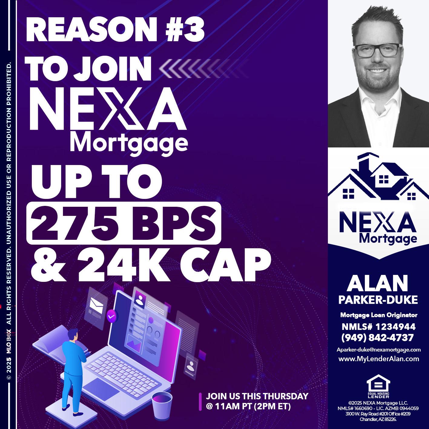 REASON 3 - Alan Parker-Duke -Mortgage Broker