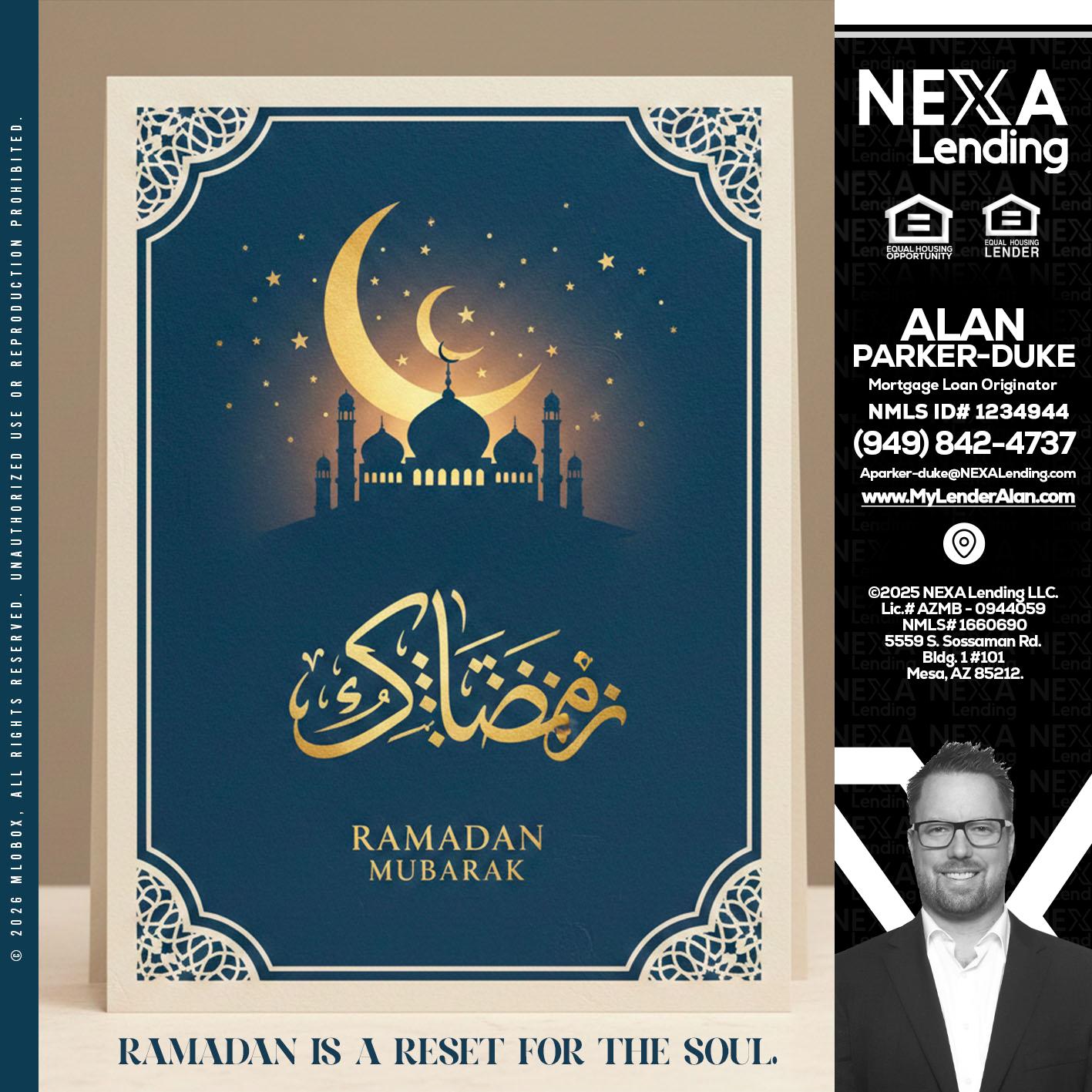 HAPPY RAMADAN - Alan Parker-Duke -Mortgage Broker