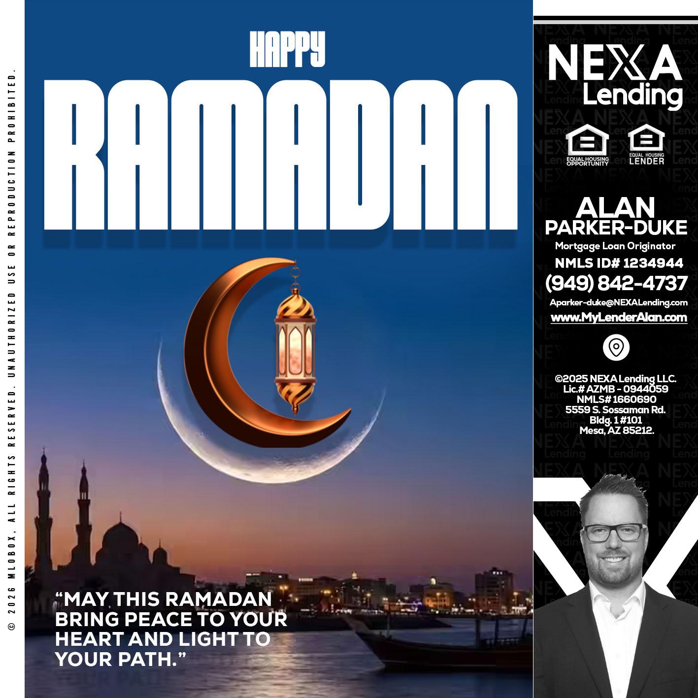 RAMADAN - Alan Parker-Duke -Mortgage Broker