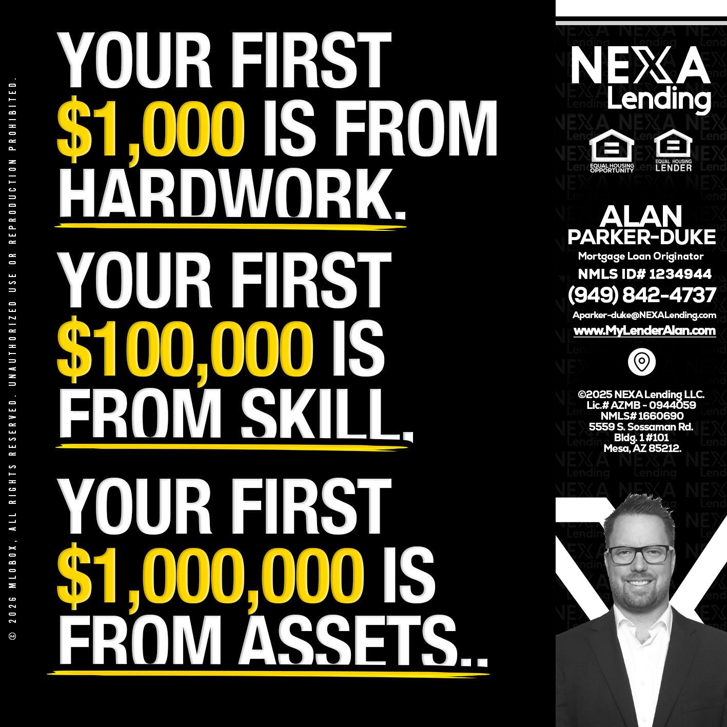 YOUR FIRST $1000 - Alan Parker-Duke -Mortgage Broker