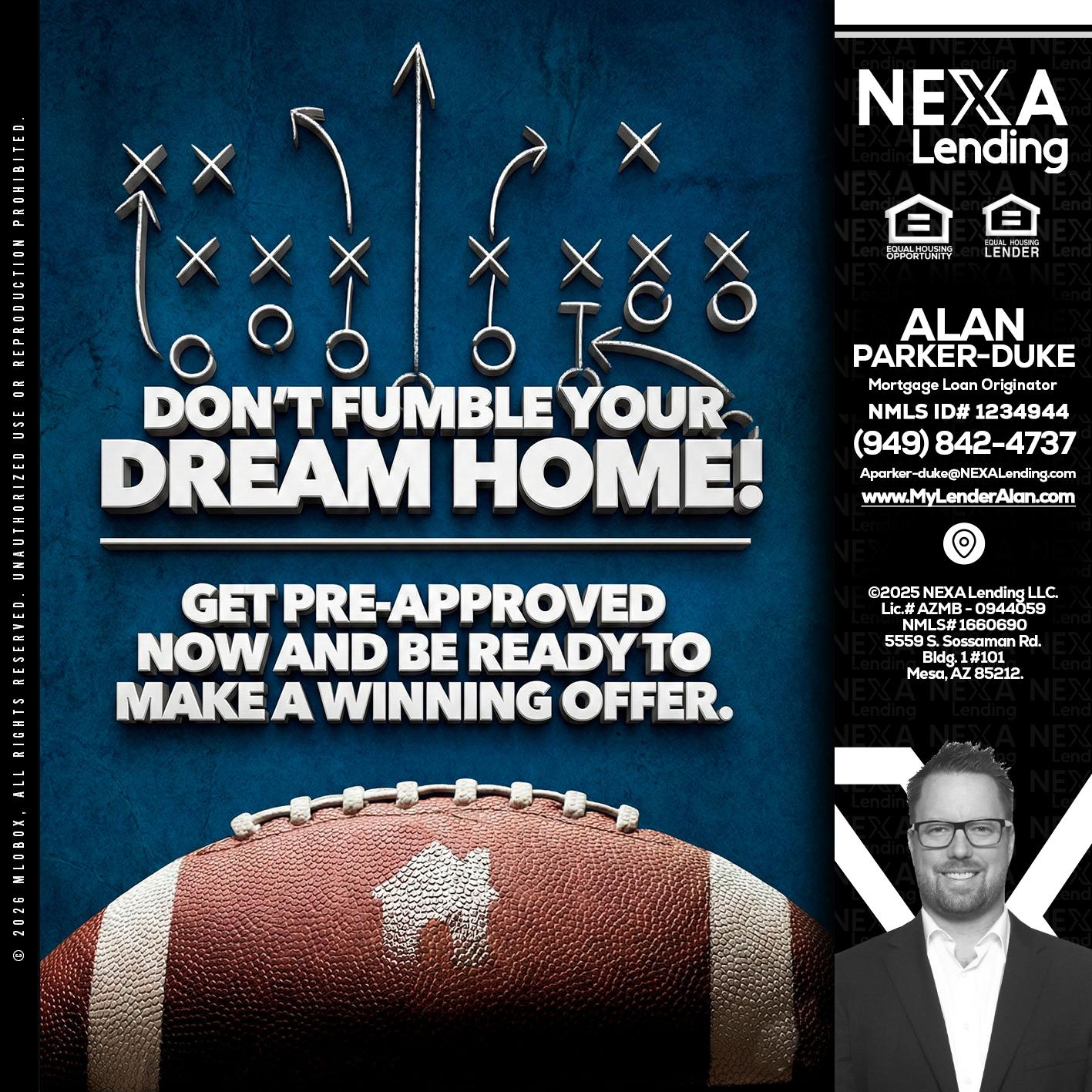 dont fumble - Alan Parker-Duke -Mortgage Broker