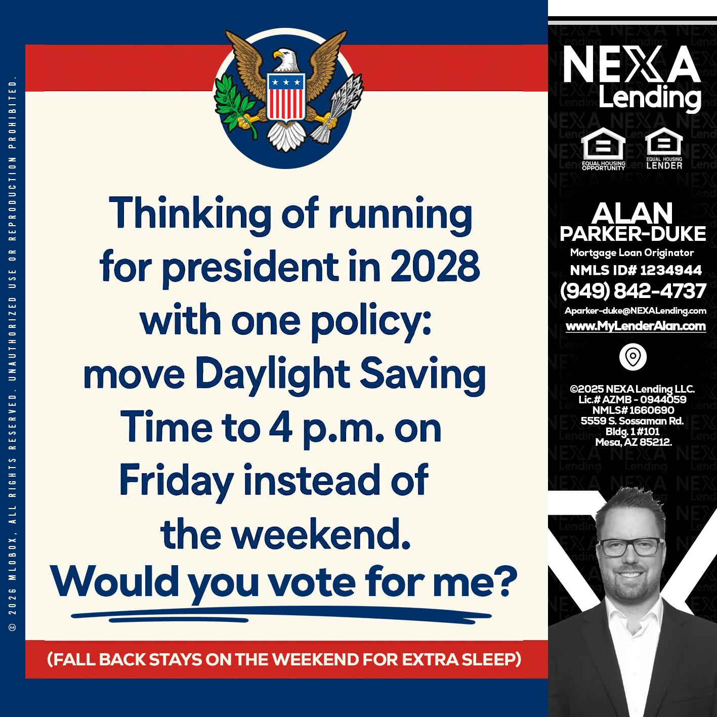 THINKING OF RUNING - Alan Parker-Duke -Mortgage Broker