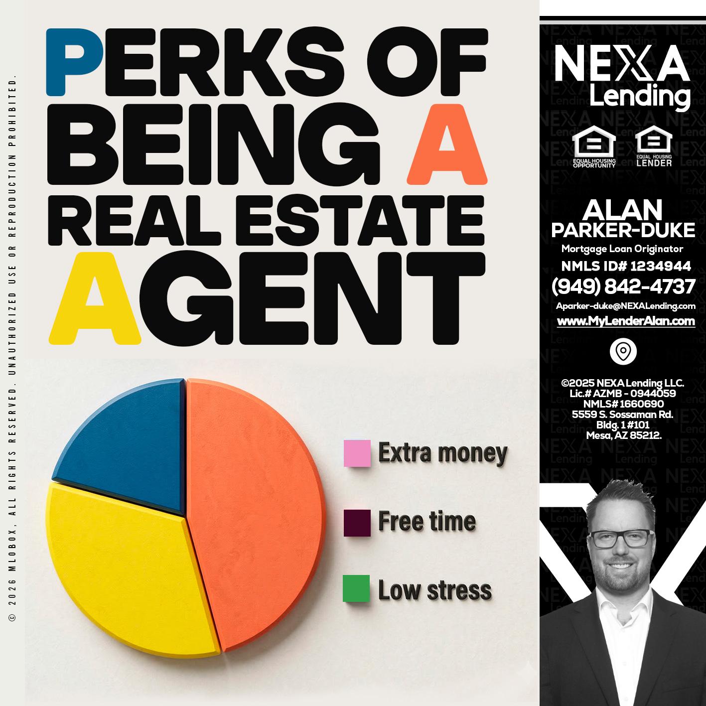 PERKS OF BEING - Alan Parker-Duke -Mortgage Broker