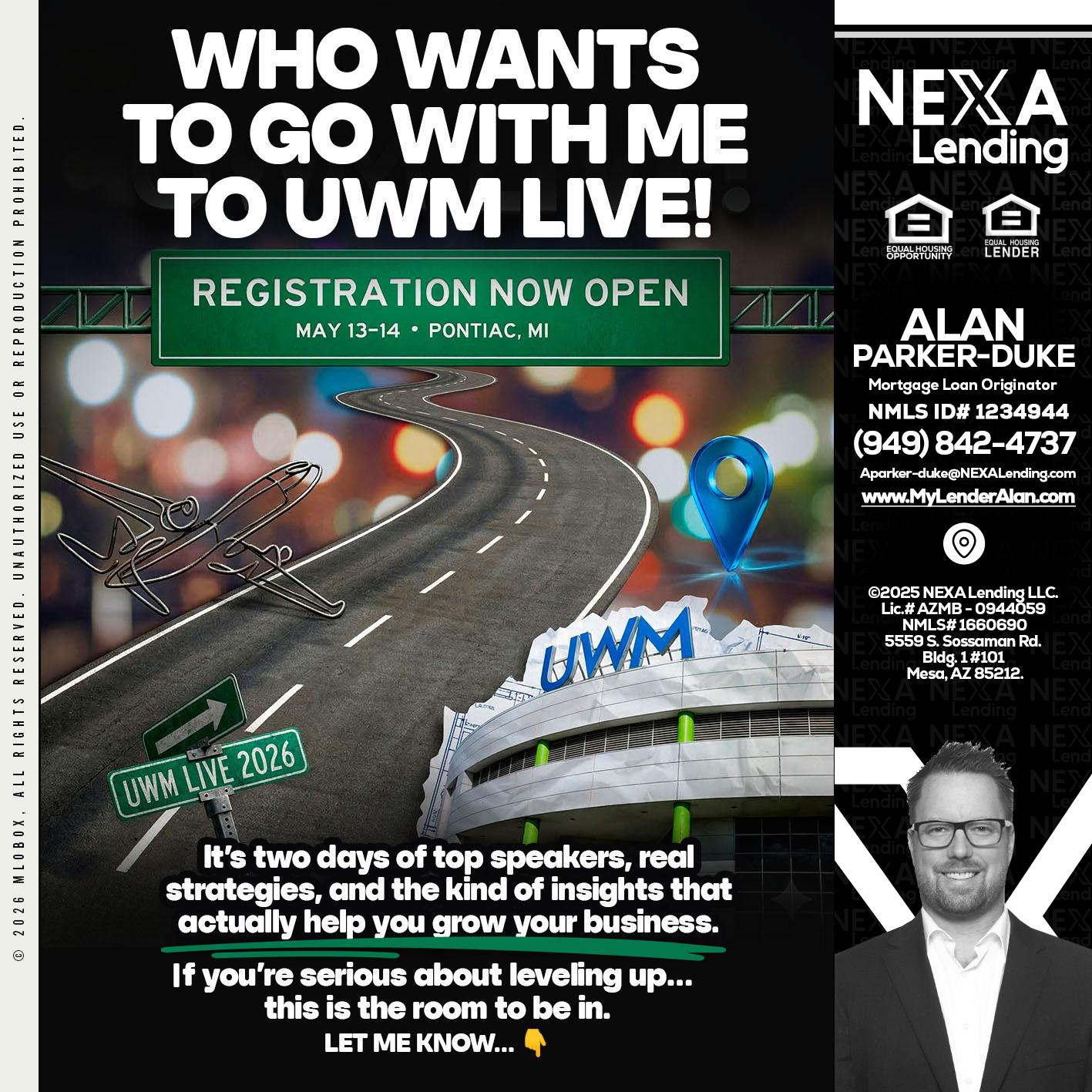 WHO WANTS - Alan Parker-Duke -Mortgage Broker