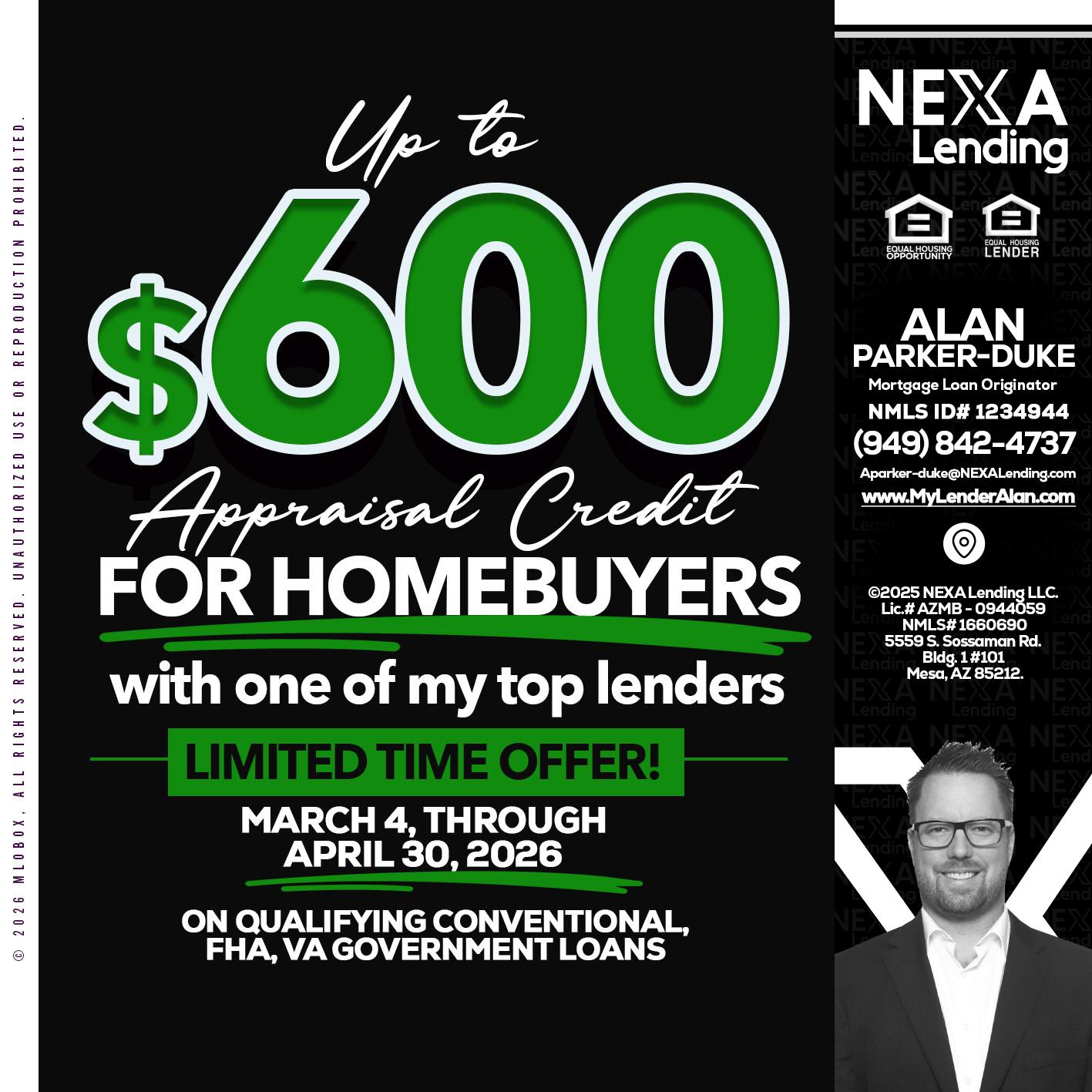 UP TO 600 - Alan Parker-Duke -Mortgage Broker