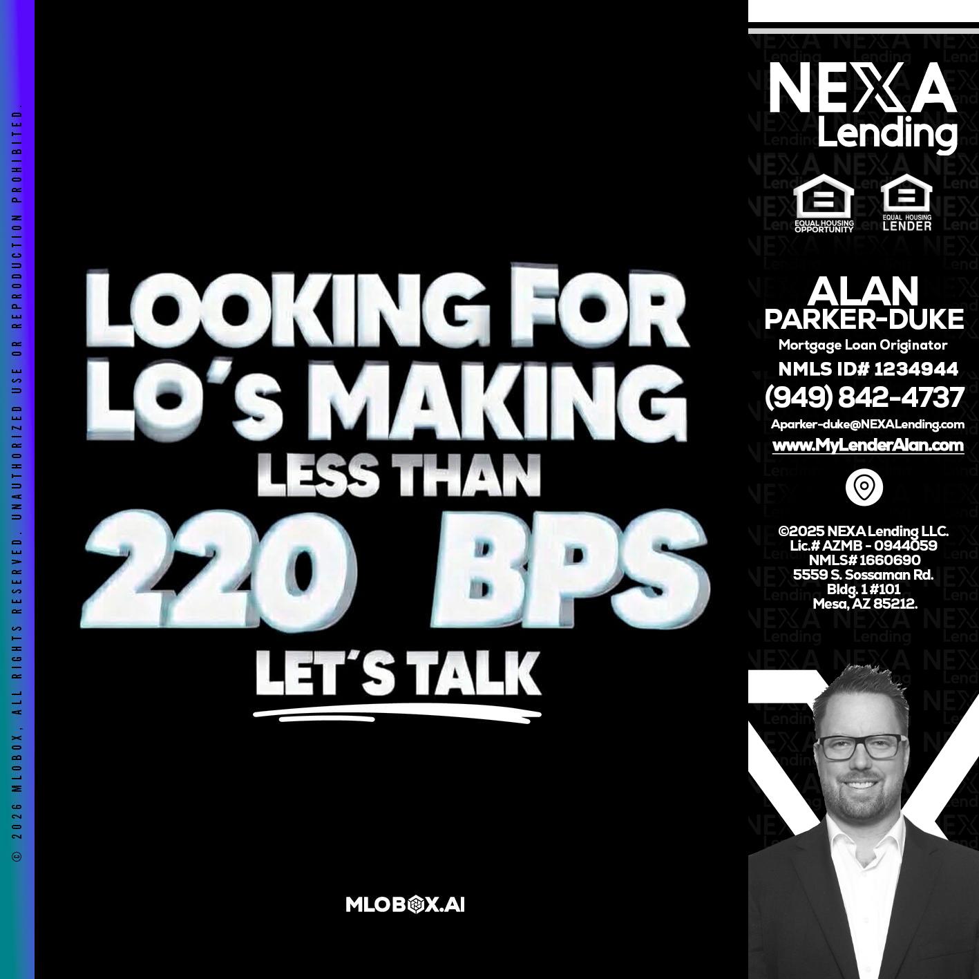 LOOKING FOR - Alan Parker-Duke -Mortgage Broker