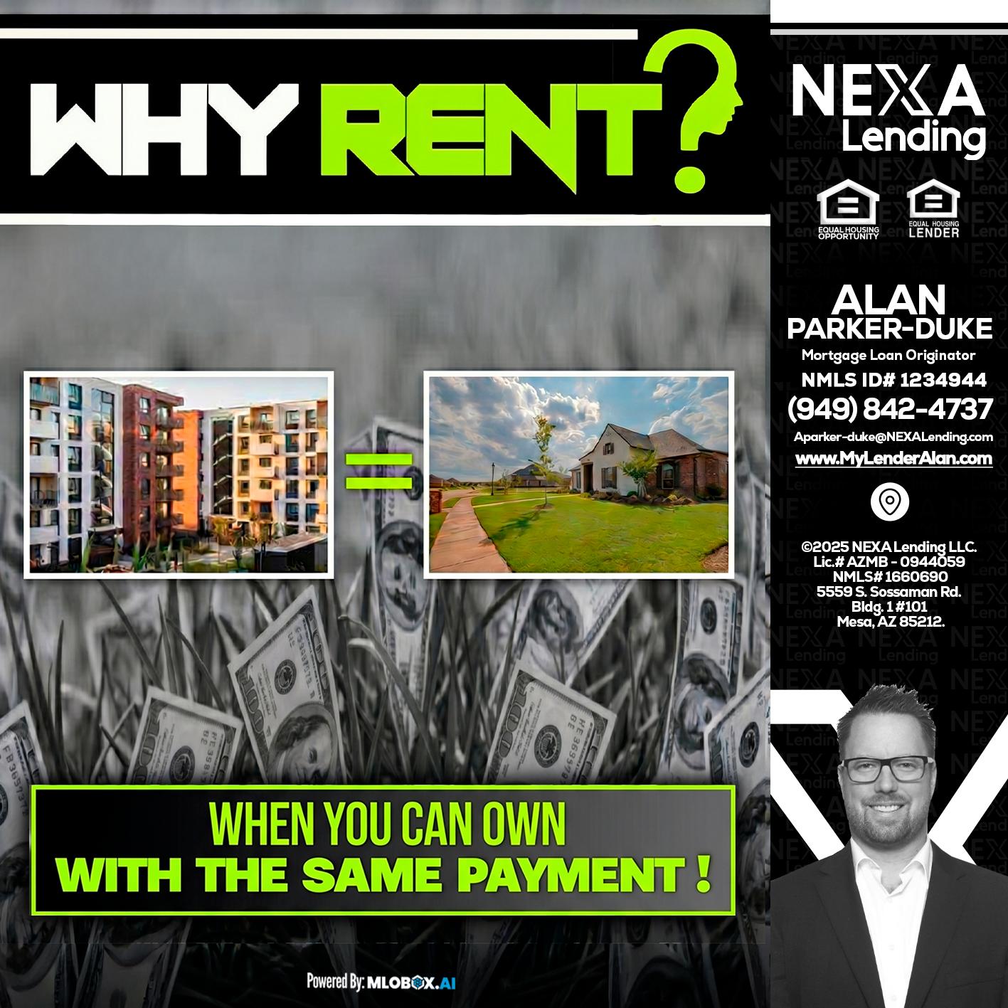 WHY RENT? - Alan Parker-Duke -Mortgage Broker