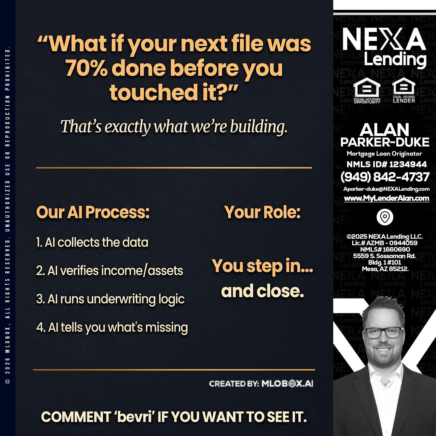 WHAT IF YOUR - Alan Parker-Duke -Mortgage Broker