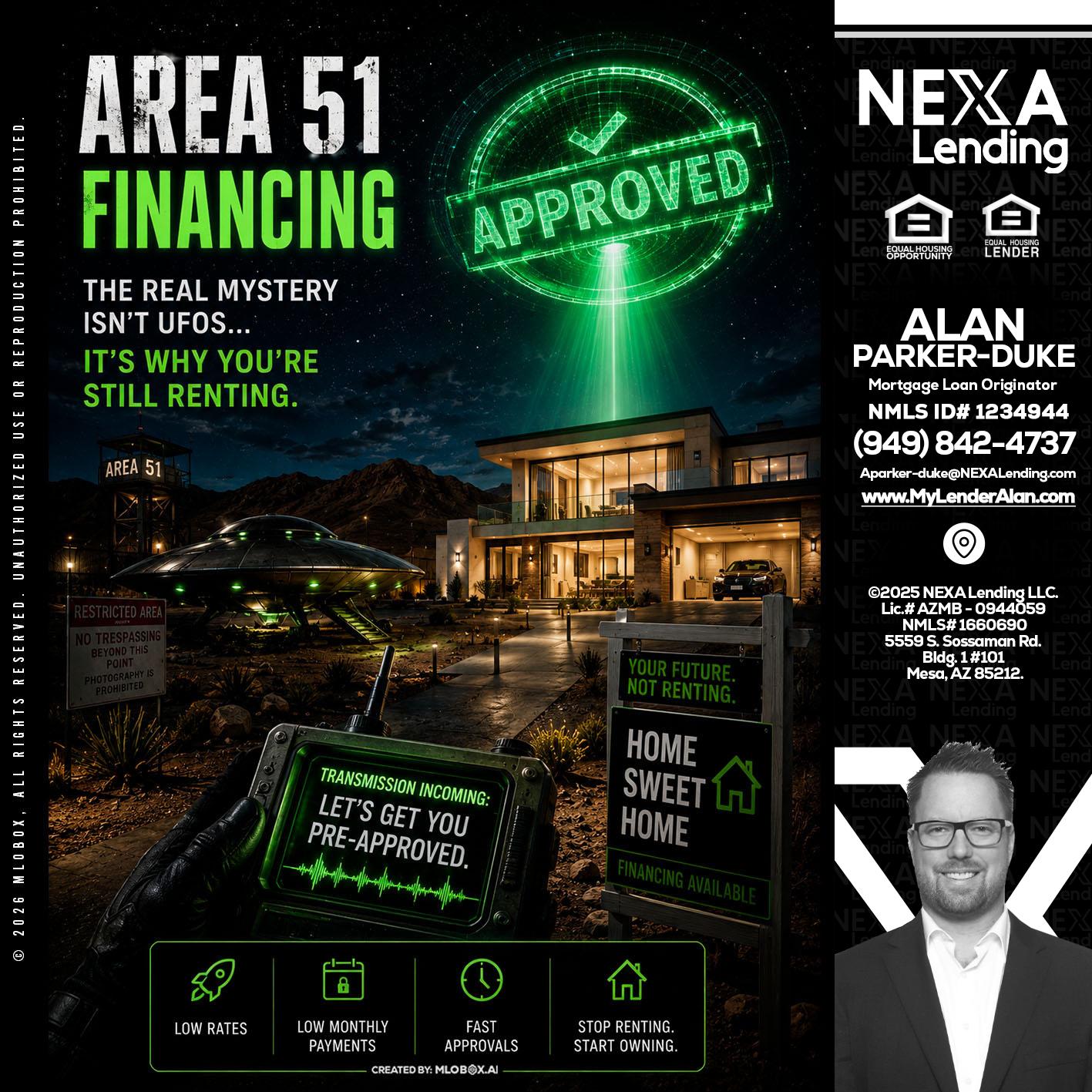 AREA 51 - Alan Parker-Duke -Mortgage Broker