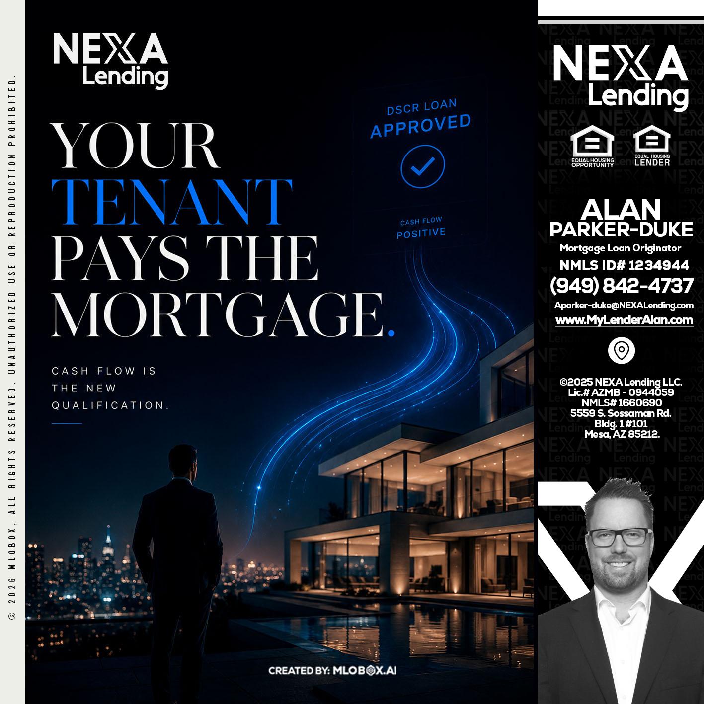 DSCR LOANS - Alan Parker-Duke -Mortgage Broker