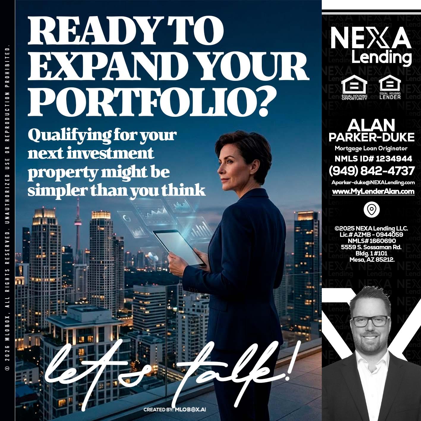 READY TO EXPAND - Alan Parker-Duke -Mortgage Broker