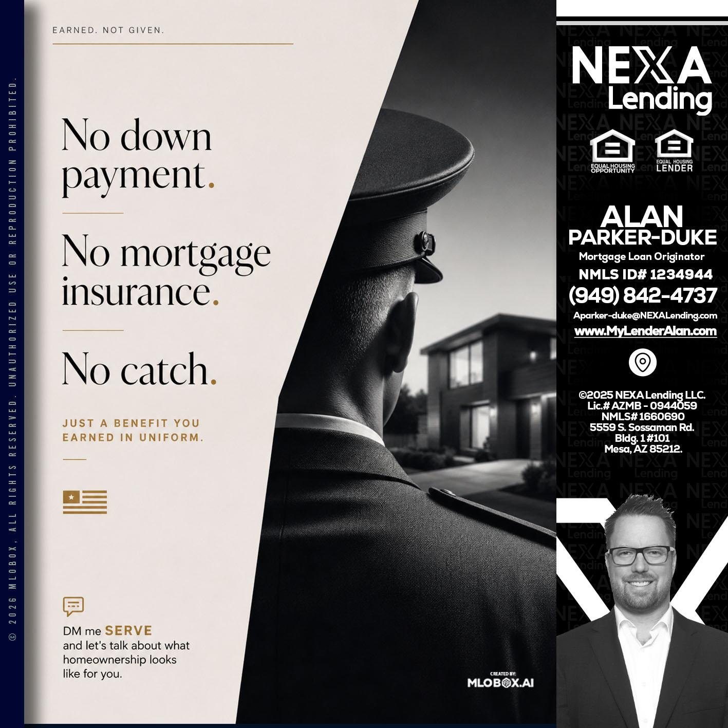 NO DOWN PAYMENT - Alan Parker-Duke -Mortgage Broker