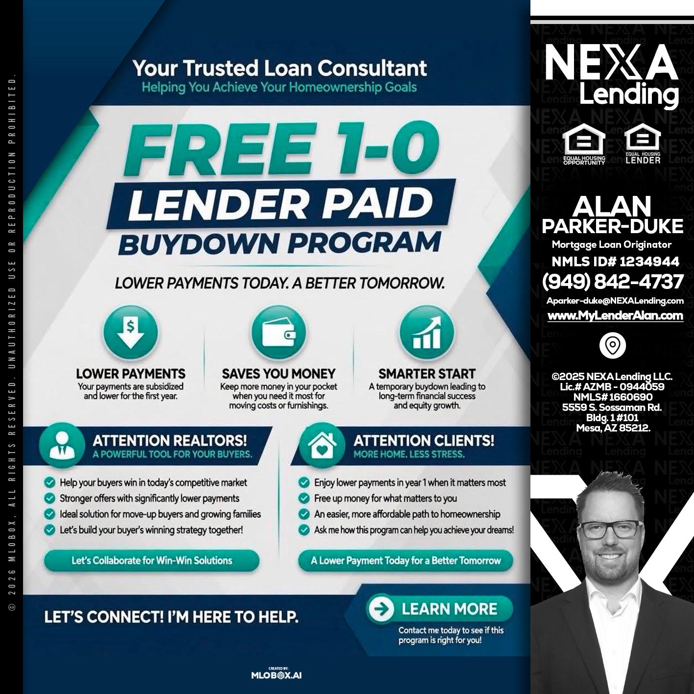 FREE 1-0 - Alan Parker-Duke -Mortgage Broker