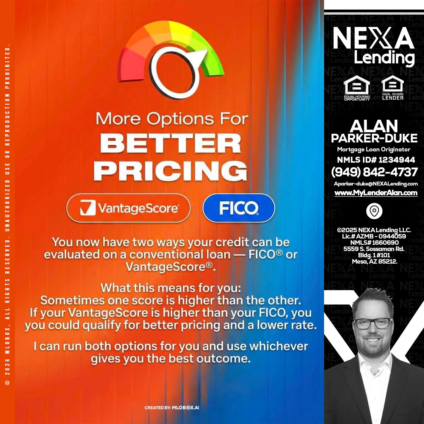 BETTER PRICING - Alan Parker-Duke -Mortgage Broker