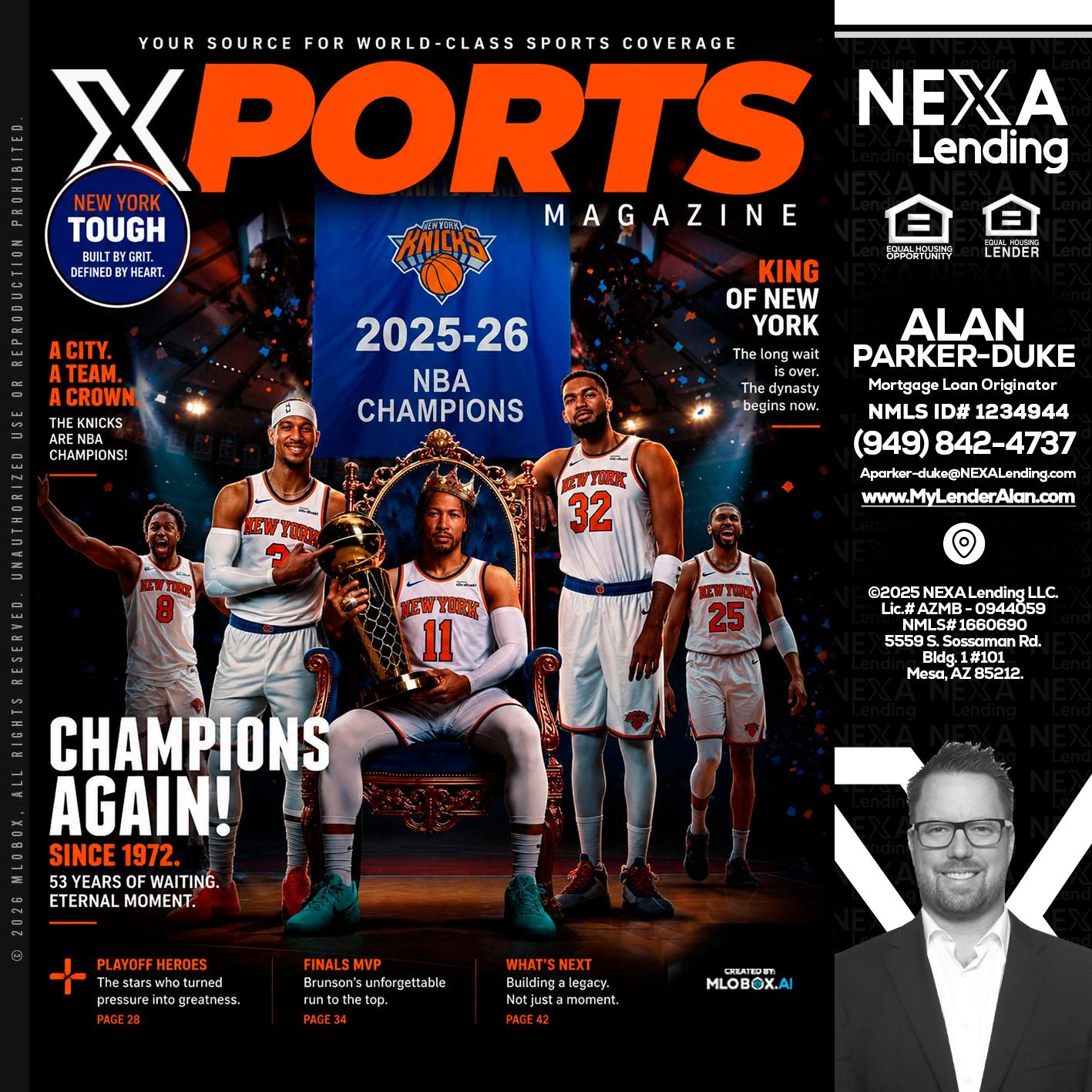 XPORTS MAGAZINE - Alan Parker-Duke -Mortgage Broker