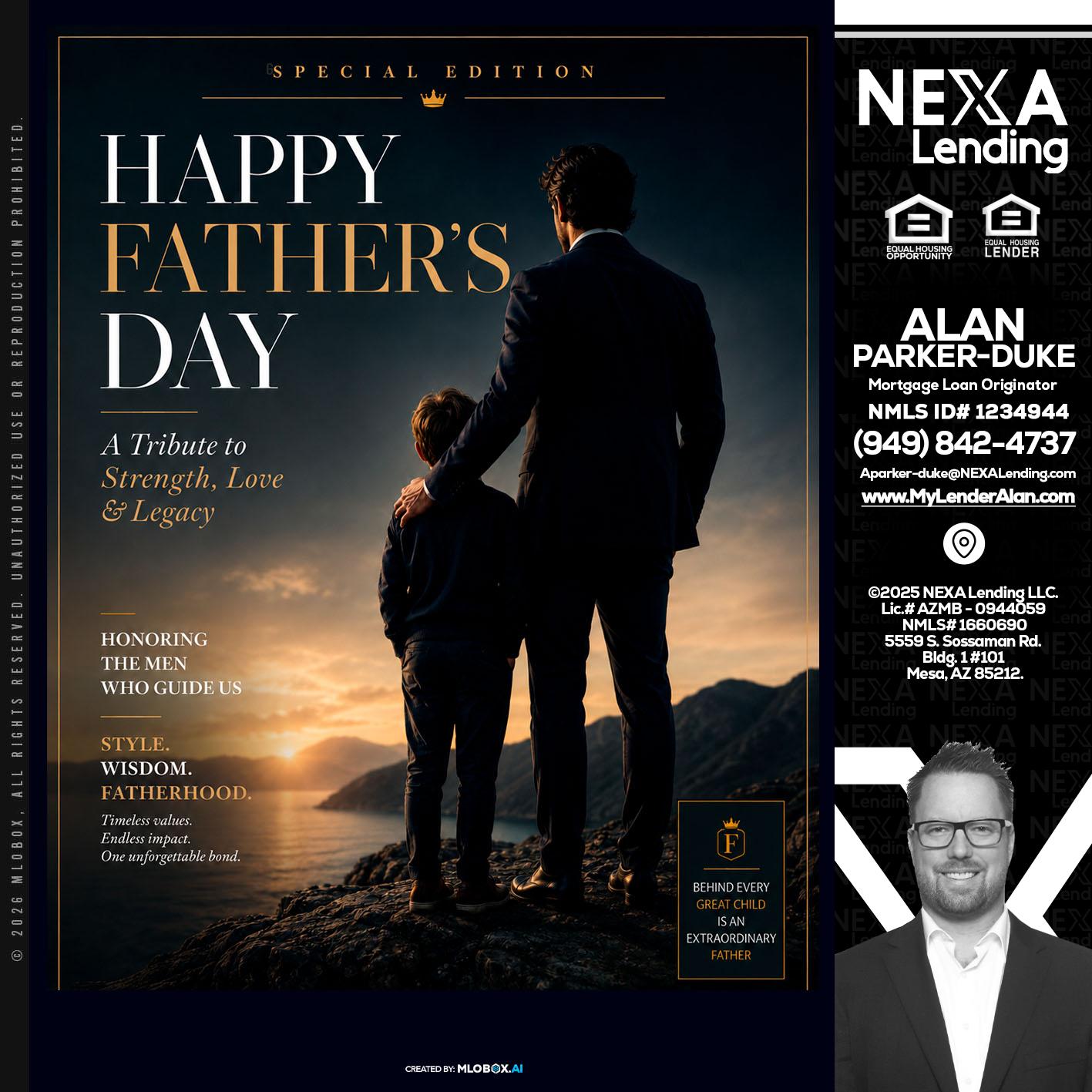 HAPPY FATHERS DAY - Alan Parker-Duke -Mortgage Broker