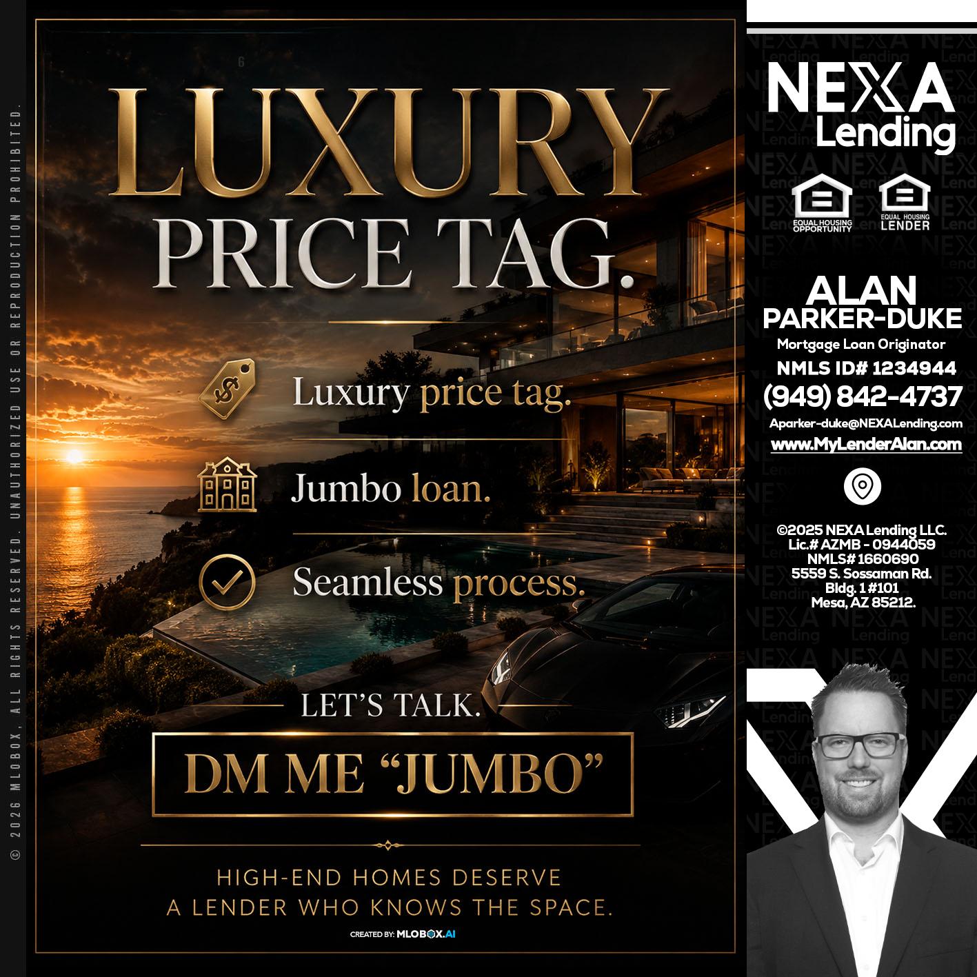 LUXURY PRICE - Alan Parker-Duke -Mortgage Broker