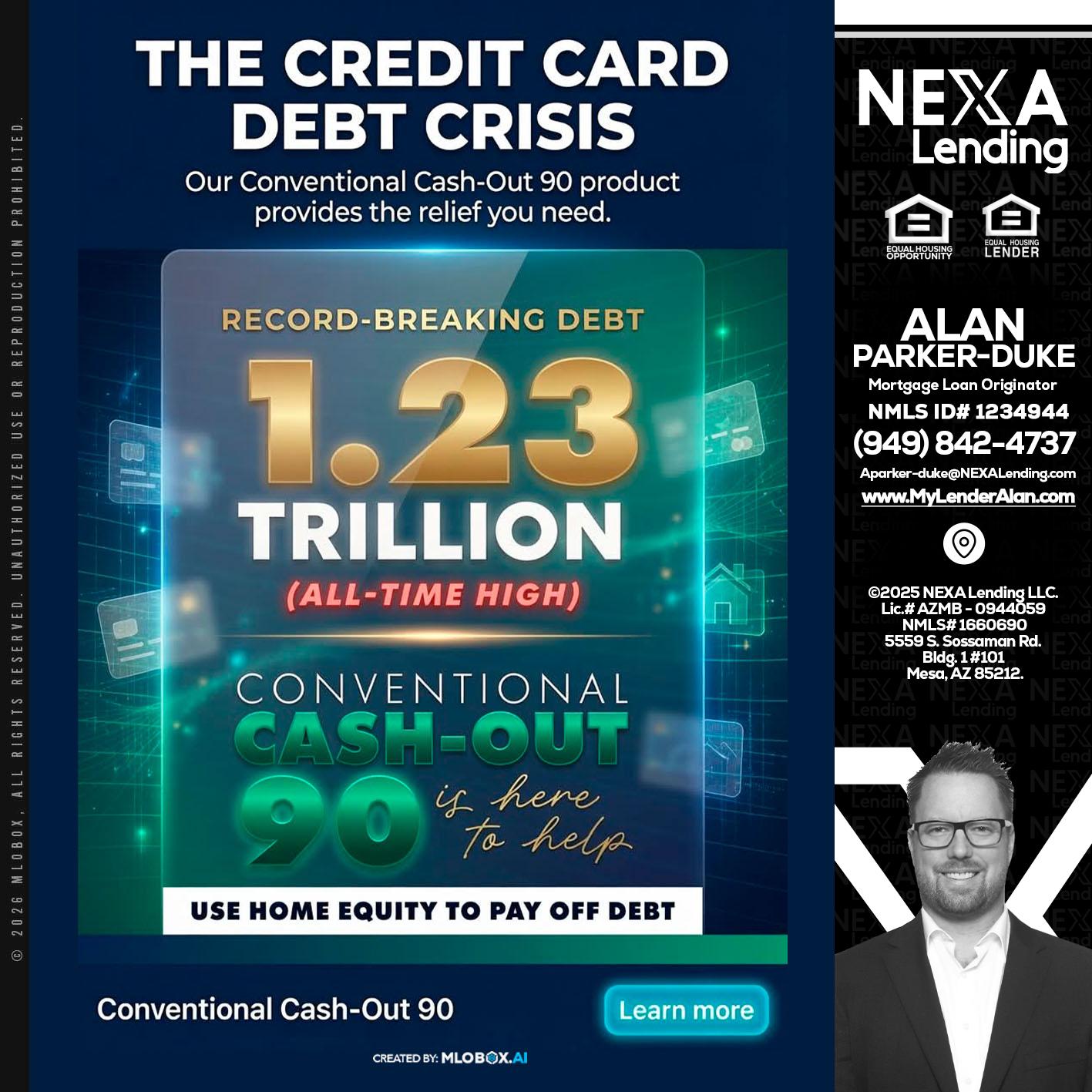 THE CREDIT CARD - Alan Parker-Duke -Mortgage Broker