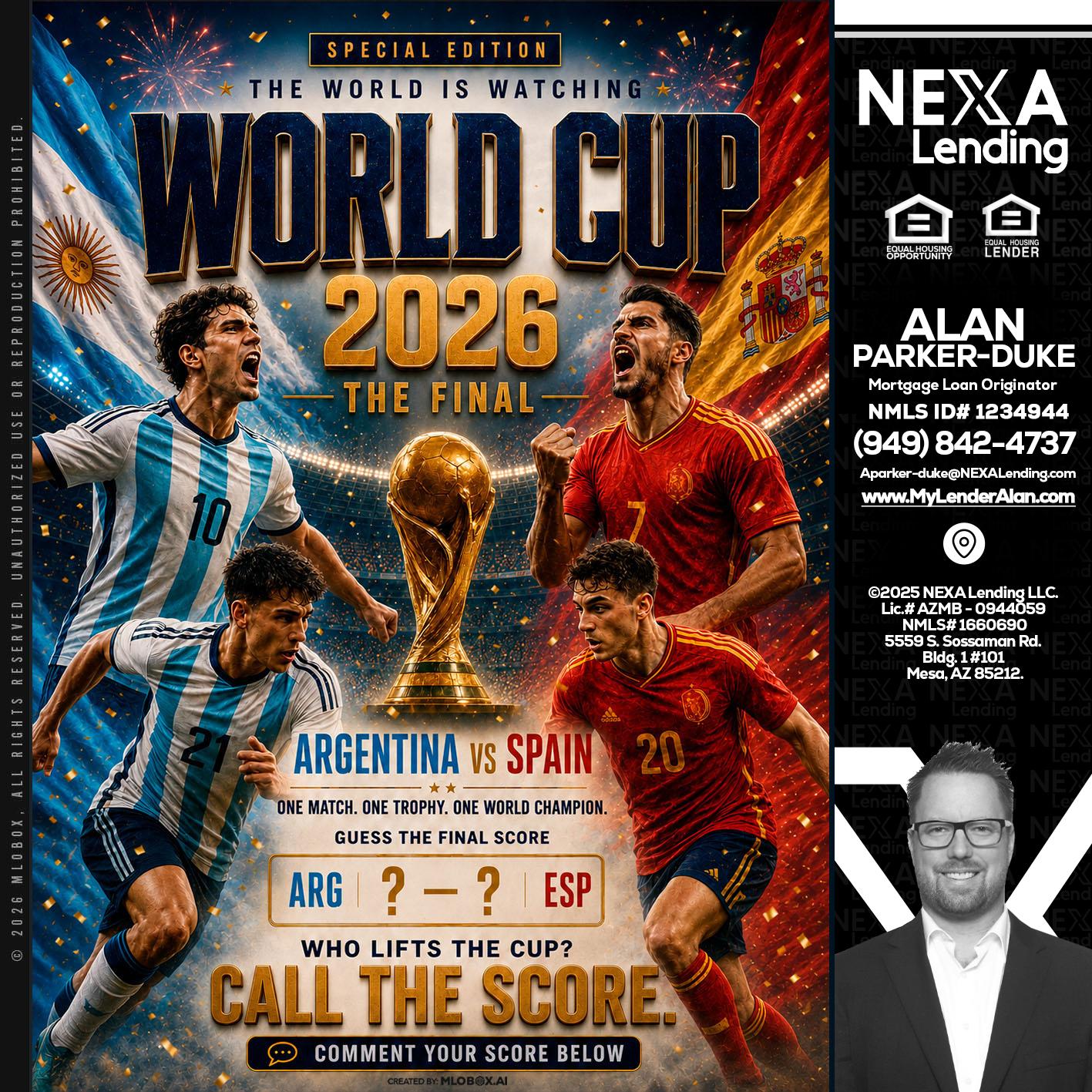 World Cup 2026 finals - Alan Parker-Duke -Mortgage Broker