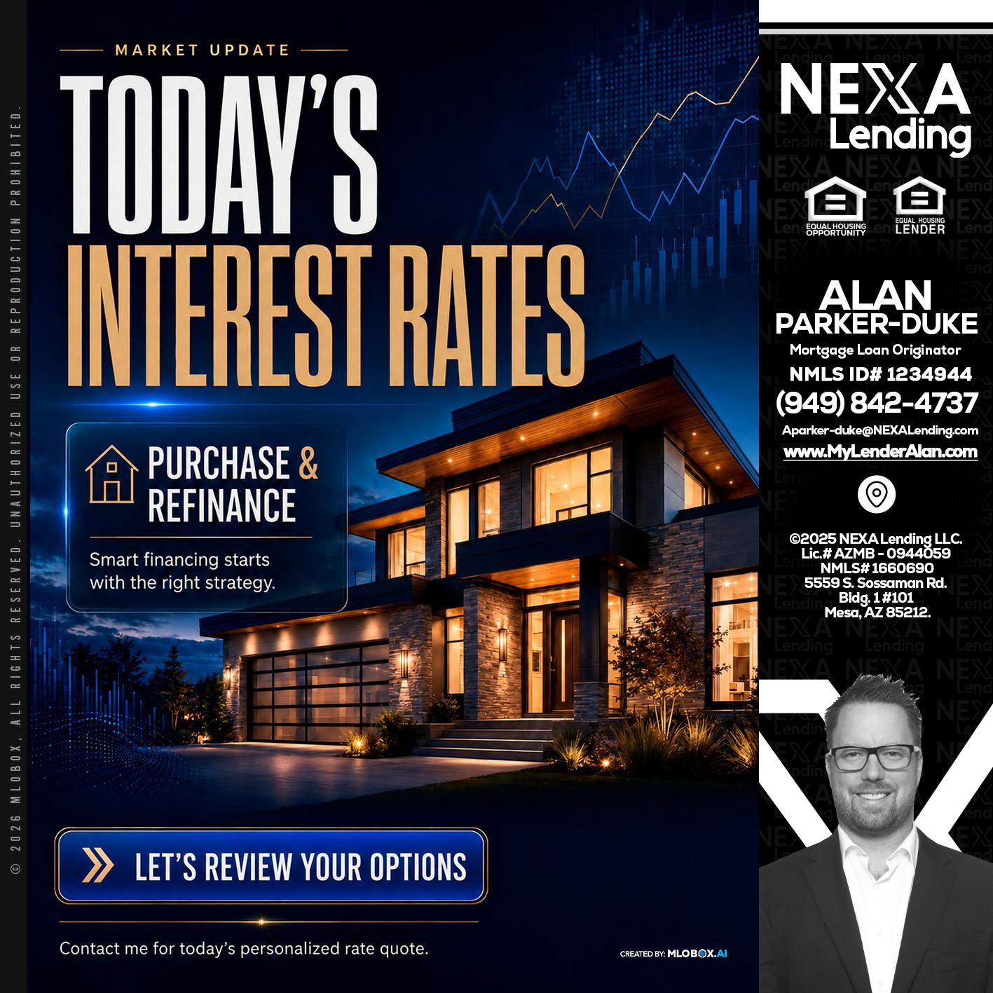 TODAYS RATES - Alan Parker-Duke -Mortgage Broker