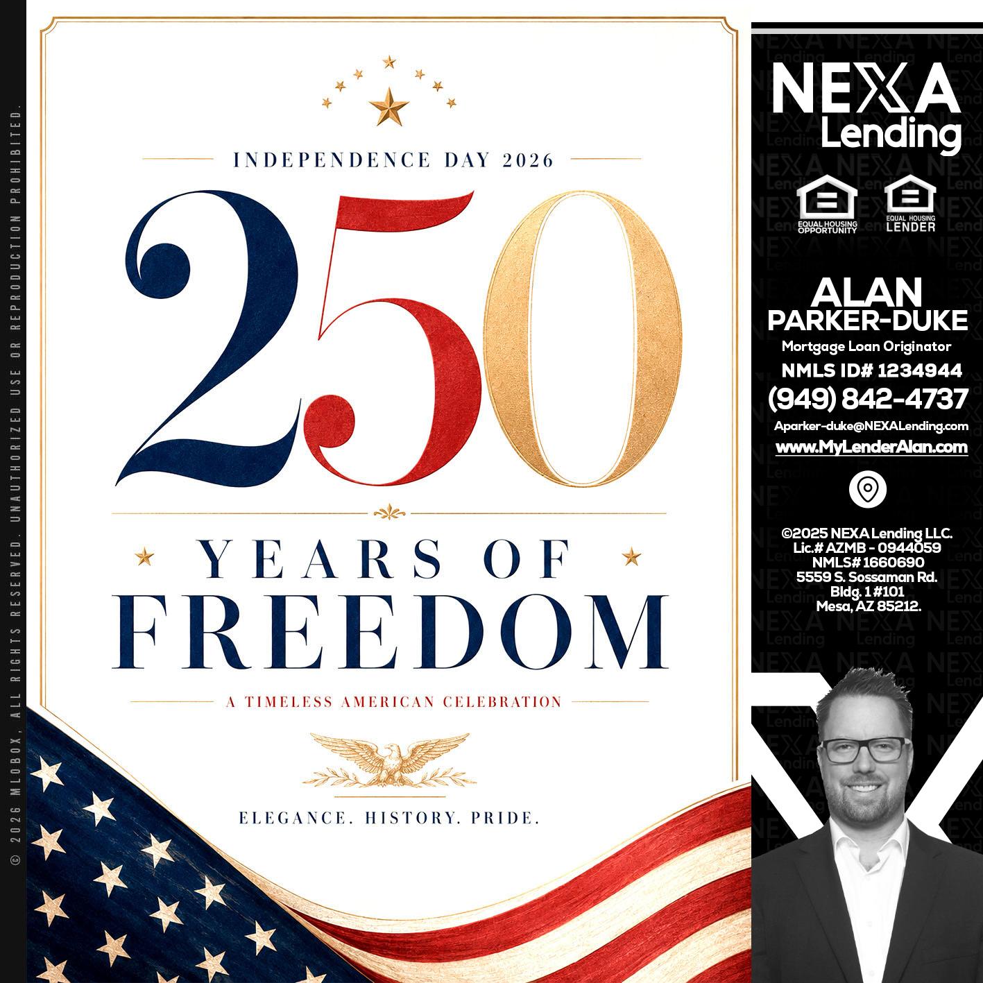 250 YEARS - Alan Parker-Duke -Mortgage Broker