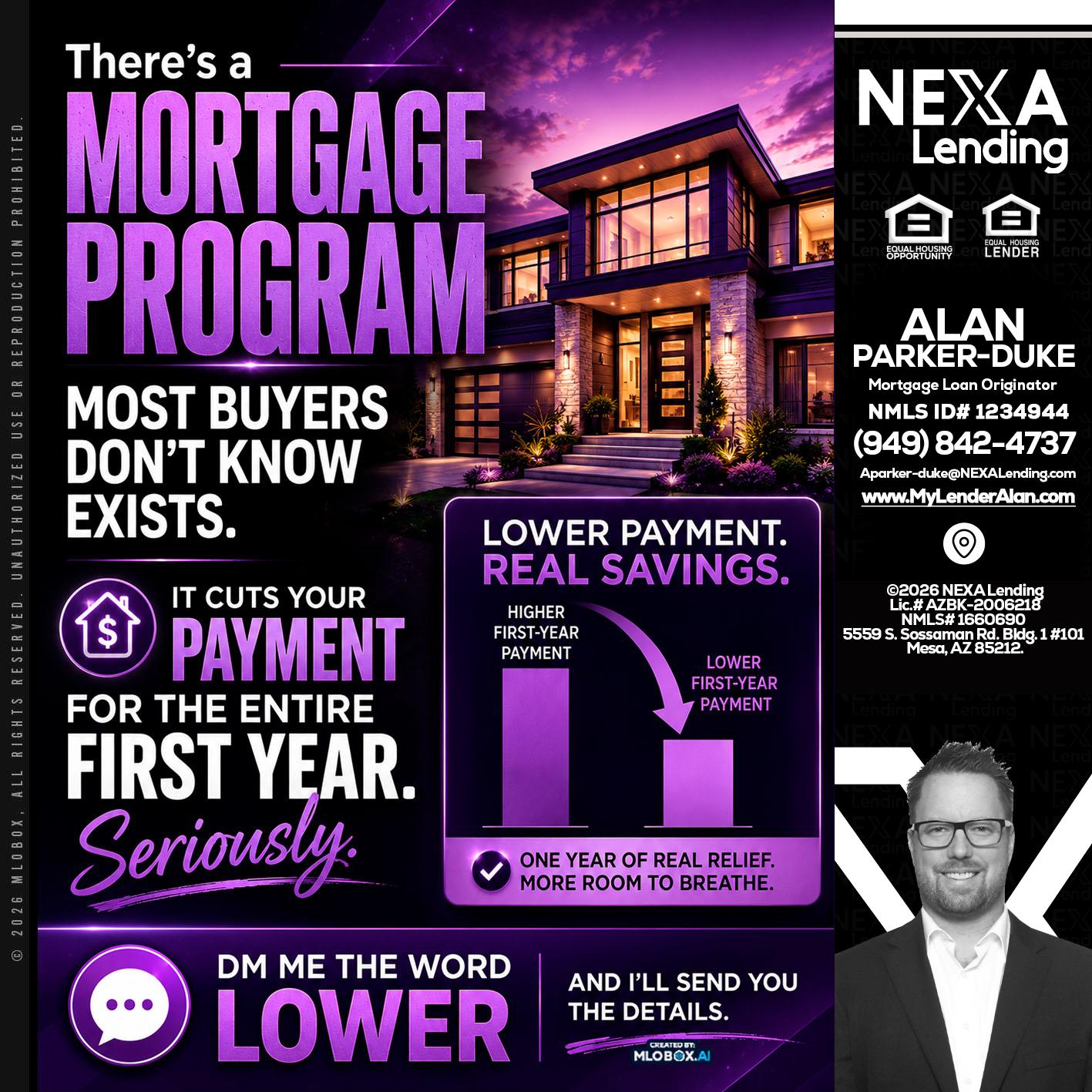 MORTGAGE PROGRAM - Alan Parker-Duke -Mortgage Broker