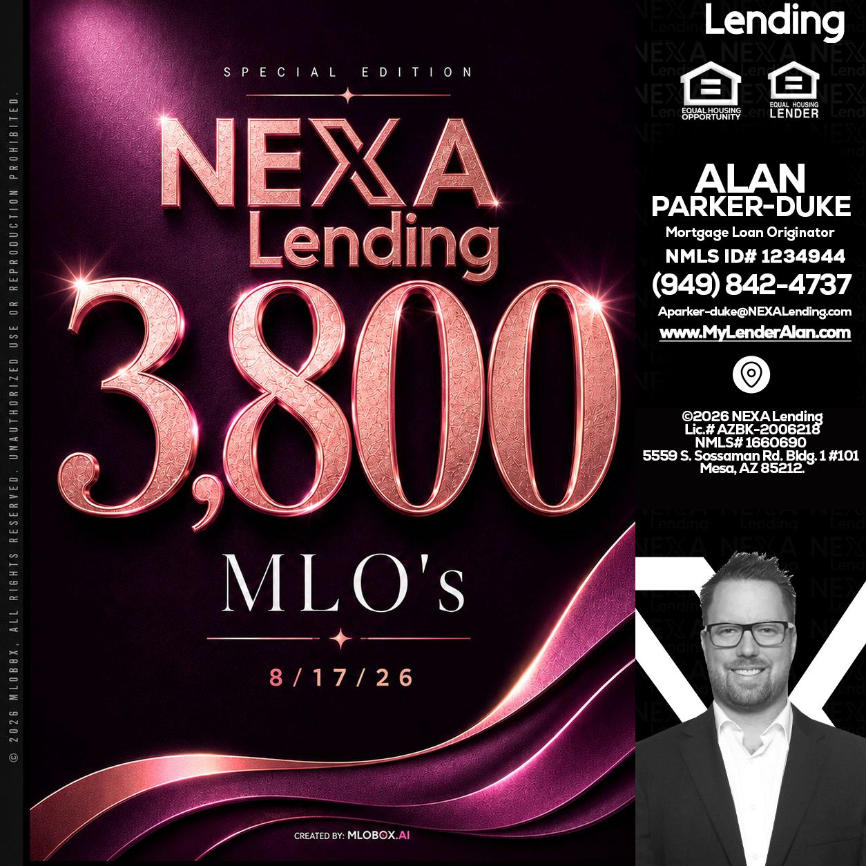 3800 MLOs - Alan Parker-Duke -Mortgage Broker
