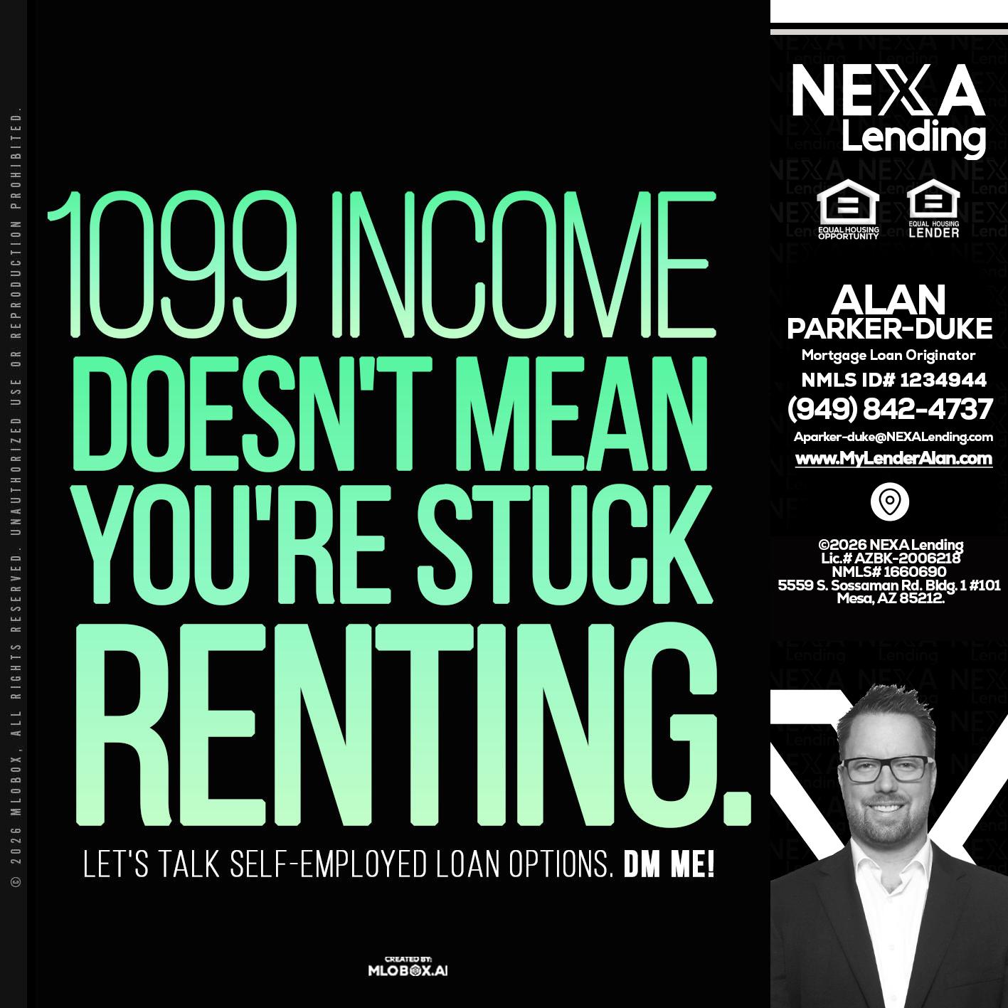 1099 income - Alan Parker-Duke -Mortgage Broker