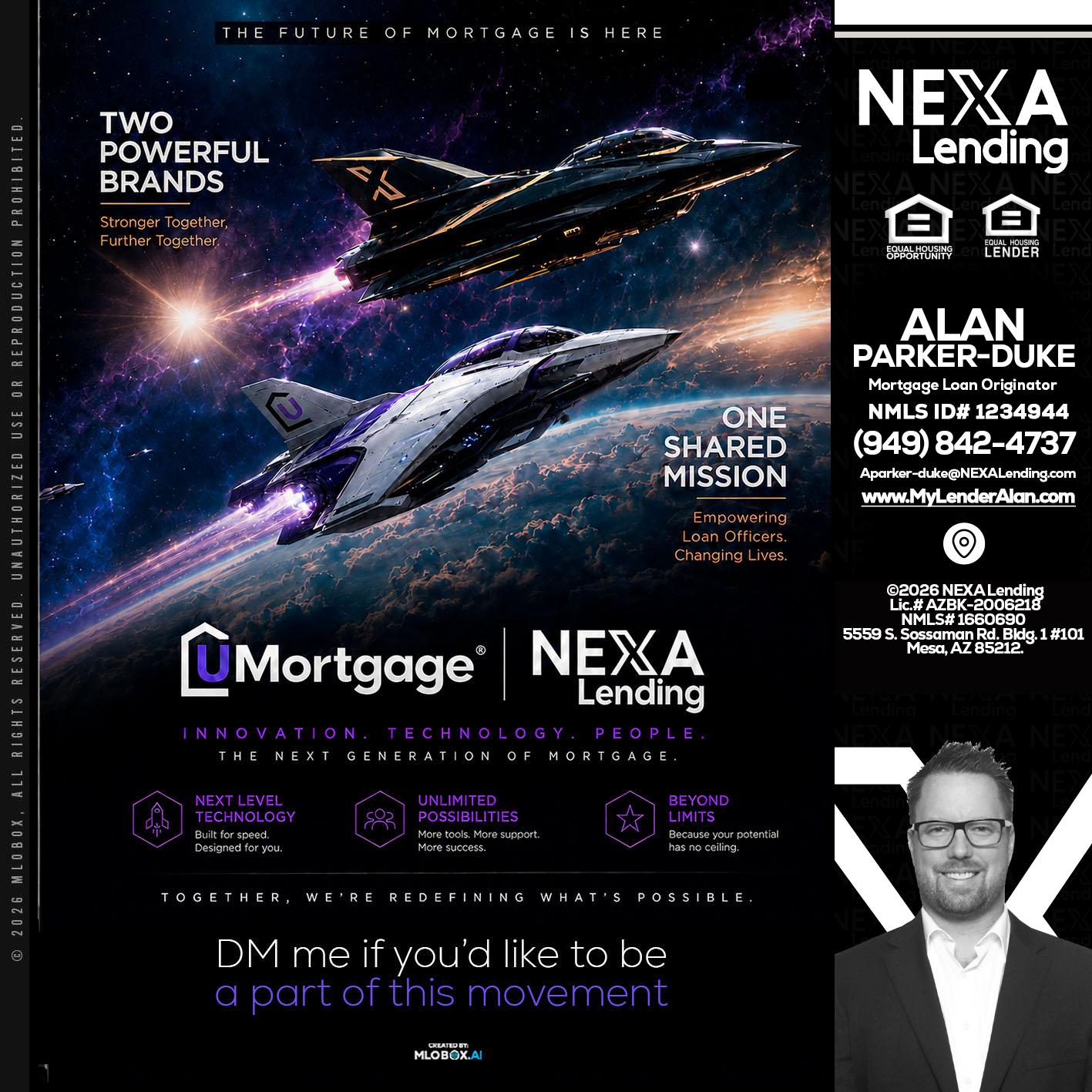 U Mortgage + NEXA lending - Alan Parker-Duke -Mortgage Broker