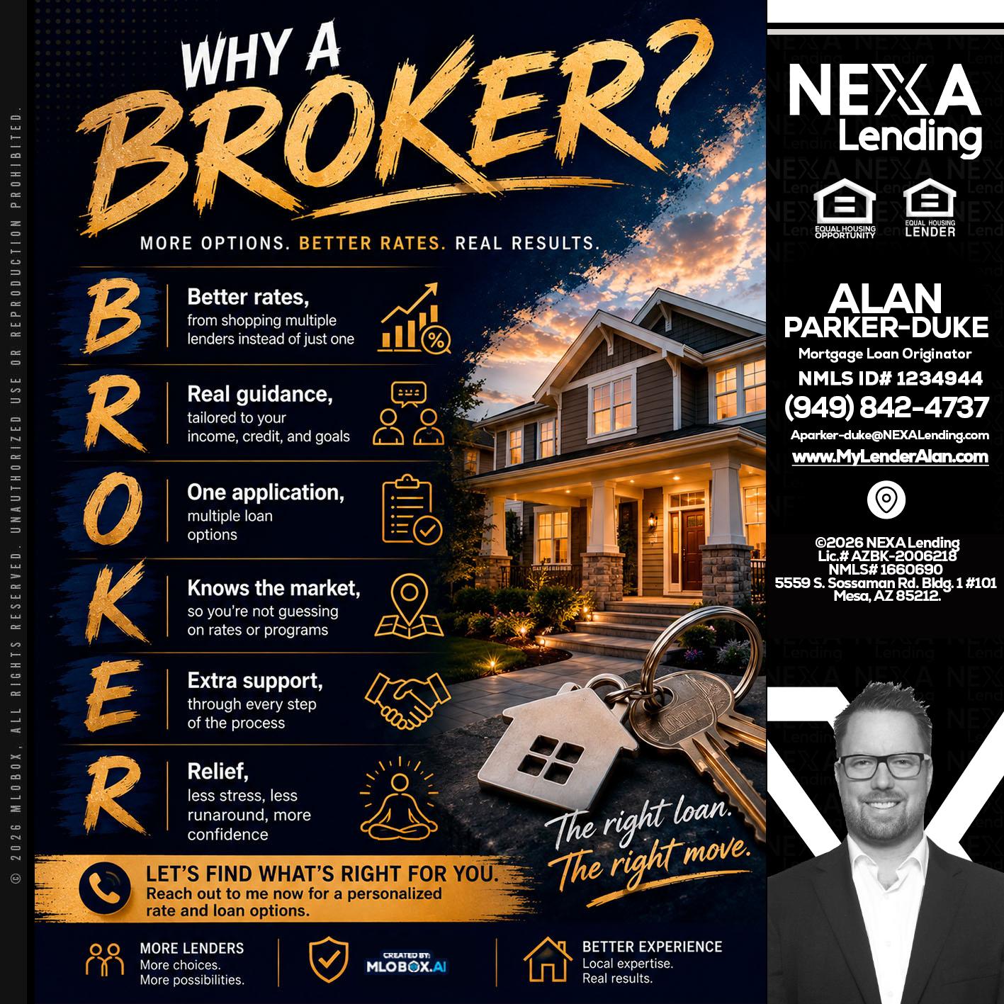 WHY A BROKER? - Alan Parker-Duke -Mortgage Broker