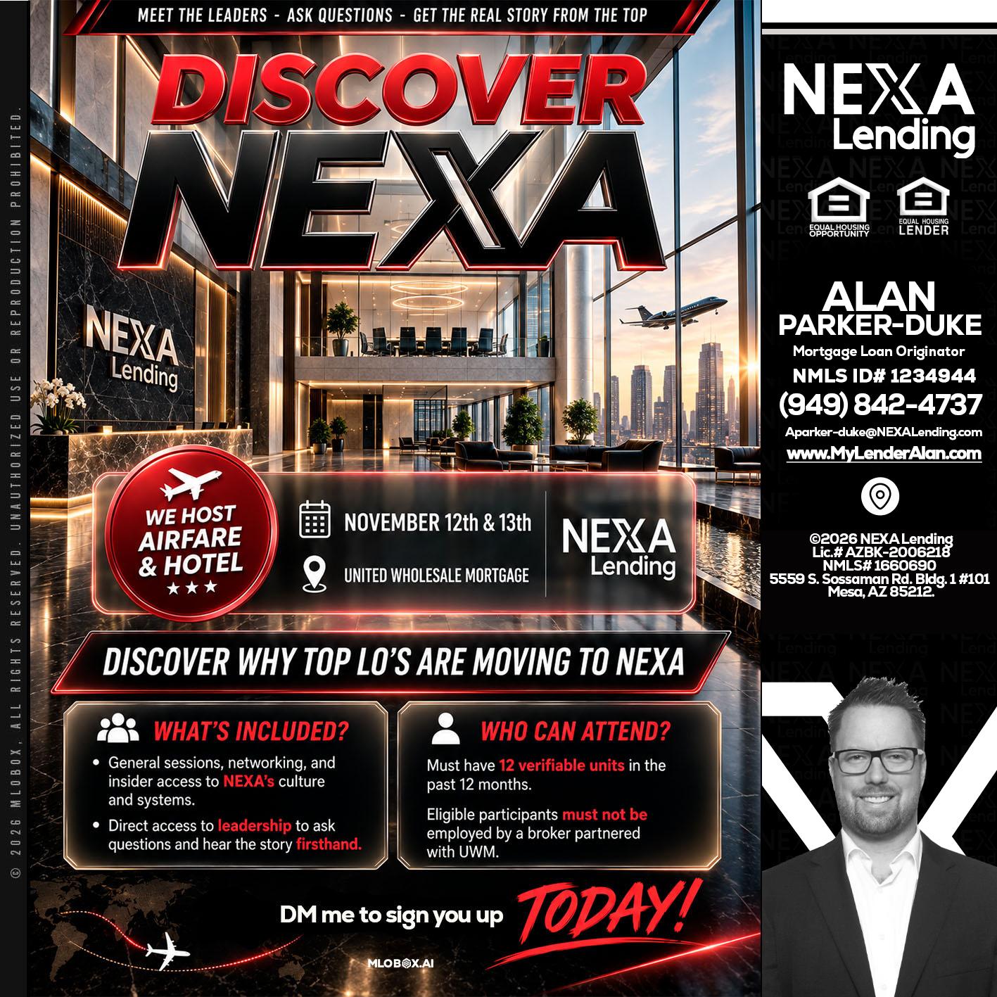 DISCOVER NEXA - Alan Parker-Duke -Mortgage Broker