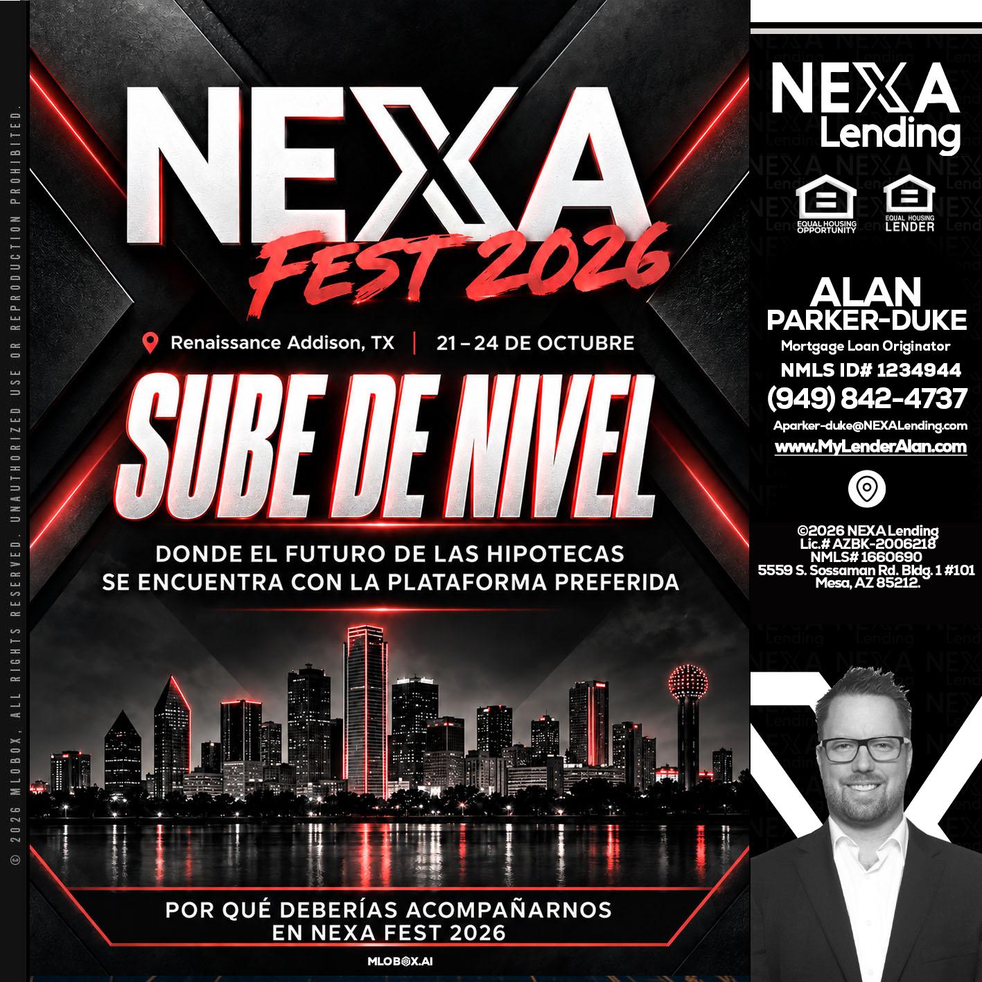 NEXA fest 2026 - Alan Parker-Duke -Mortgage Broker