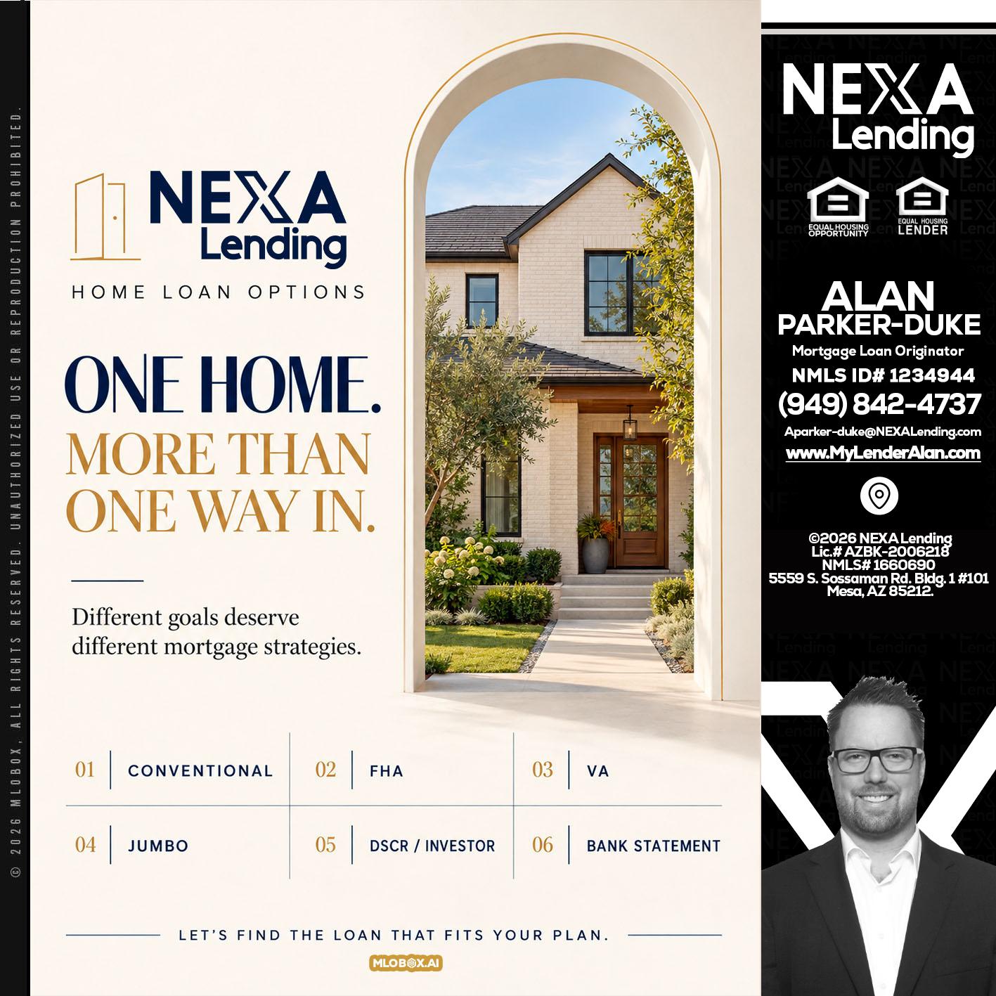ONE HOME - Alan Parker-Duke -Mortgage Broker