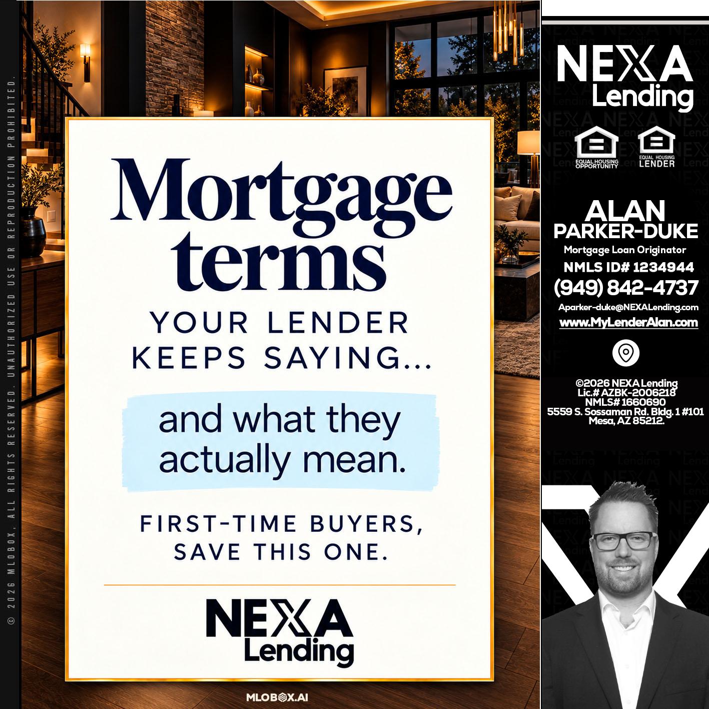mortgage terms - Alan Parker-Duke -Mortgage Broker